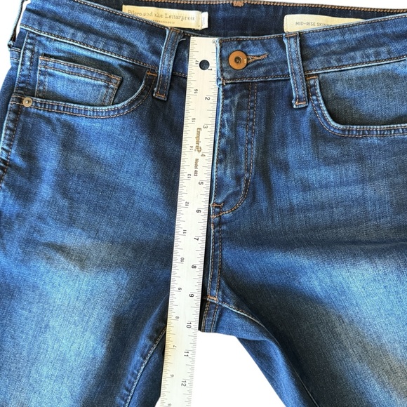 Anthropologie Pilcro & The Letterpress Mid Rise Skinny Jeans Size 29 Blue Denim - Picture 13 of 15